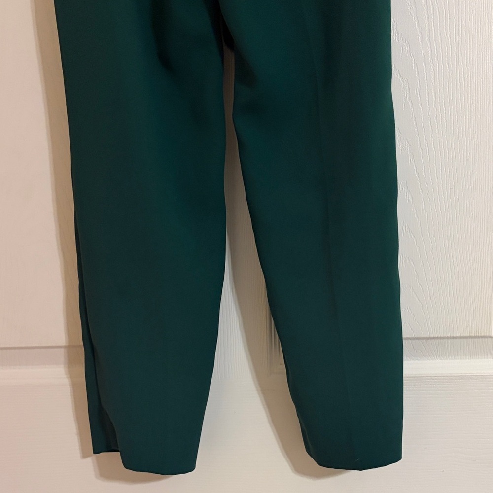 Express Forest Green Paperbag Waist Trousers - Picture 8 of 11